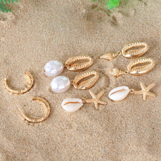 Beach Shell Earring Set